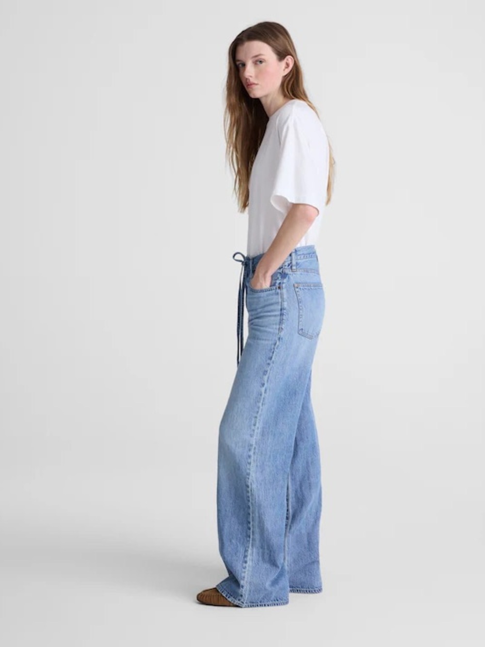 Madewell The Ultimate Wide-Leg Jean in Airy Denim Size 27 NWT *flawed* - Picture 3 of 16